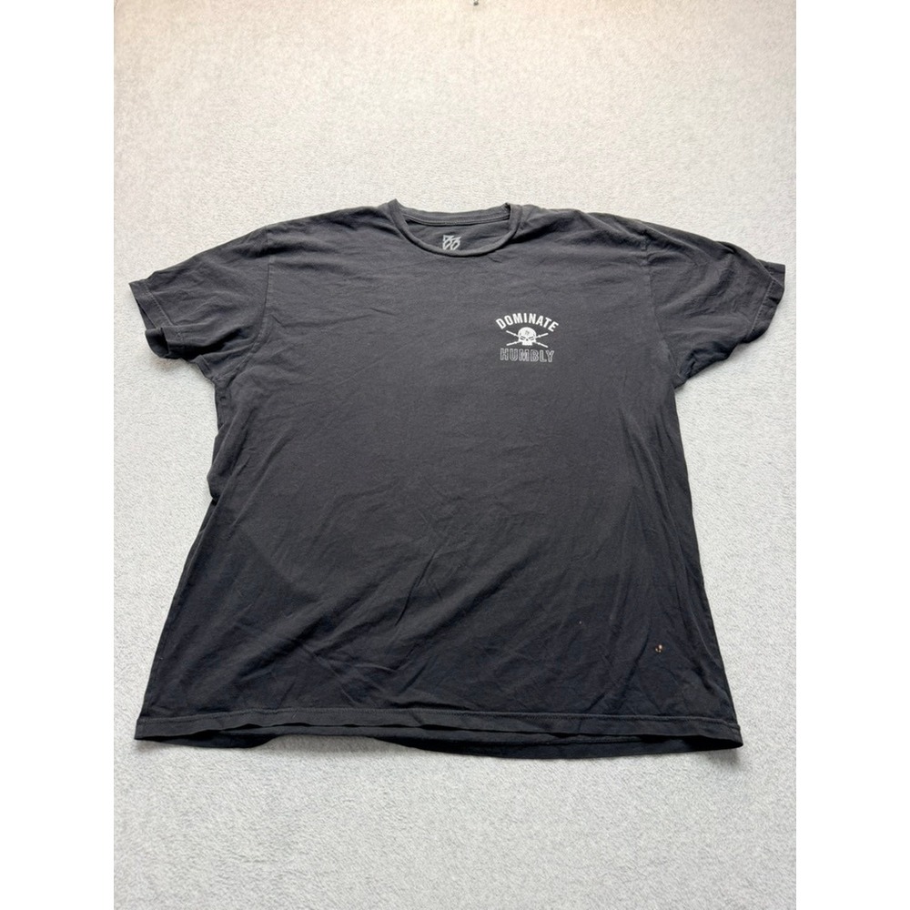Barbell Brigade Dominate Humbly Skull Graphic T-Shirt Black Mens XXL